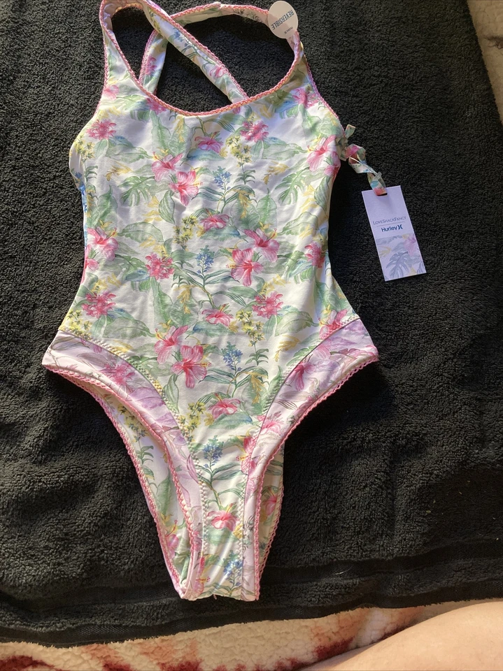 LoveShackFancy X Hurley Hibisco Hawaiano Descarado Una Pieza Nuevo con Etiquetas Para Mujer Talla S” Foto 2 de 4