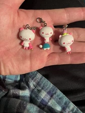 San-X Momo Panda Mini Figures Keychain Charms 3x