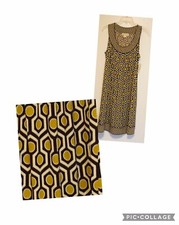 Michael Michael Kors Shift Dress Womens Medium M Sleeveless Geometric Retro $149