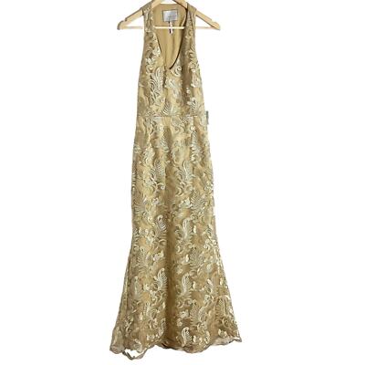 Laundry by Shelli Segal Gold Embroidered Sleeveless V-Neck Formal Gown Size 10 | eBay Laundry by Shelli Segal Gold Embroidered Sleeveless V-Neck Formal Gown Size 10 | eBay