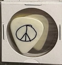 Enuff Z'Nuff Chip Z' Nuff Stage Used Tour Guitar Pick White Glam Hair Metal 1989