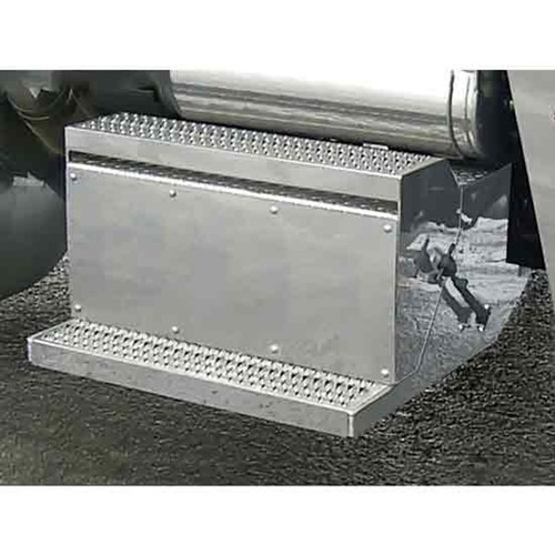 Stainless Steel Battery Box Permit Panel, 30 X 12.75 Inches For Peterbilt - Foto 2 di 2