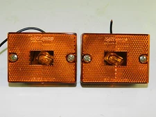 (2) AMBER Clearance Marker Light RV Trailer Truck Utility stud mount Optronics