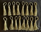 Vintage Set 16 Gold Tassels Fringe Christmas Holiday Napkin Holders Elegant!