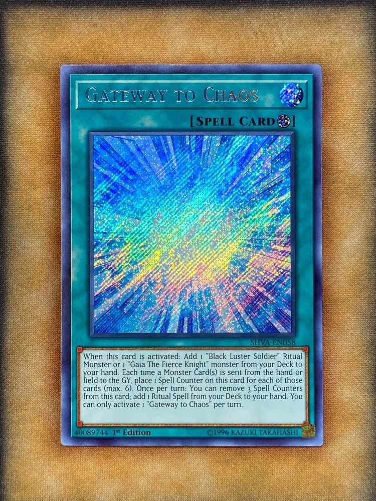 YuGiOh Gateway to Chaos SHVA-EN058 Secret Rare 1st Edition Near Mint
