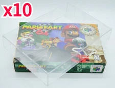 10 Plastic Clear Game Protectors Cases Sleeves Display Boxes For Nintendo 64 N64