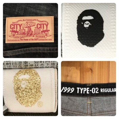 BAPE camo TYPE02 Black Denim Pants A Bathing Ape Size XL | eBay