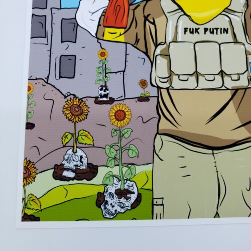 Russia Vladimir Putin guerra ucraina arte originale di graffiti artista new york PUKE - Foto 4 di 5
