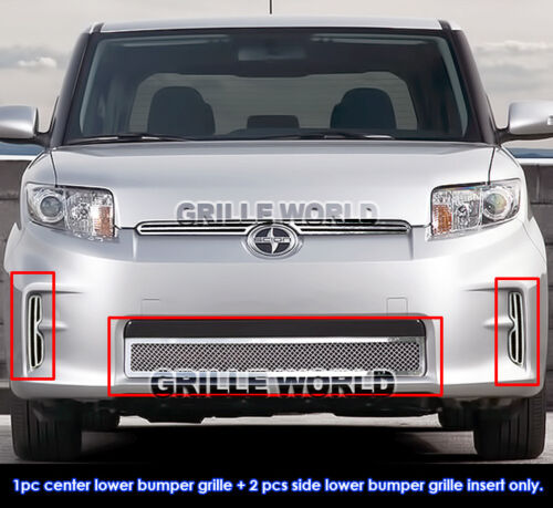 Fits 2011-2013 Scion XB Lower Bumper Stainless Chrome Mesh Grille Insert - Foto 1 di 2