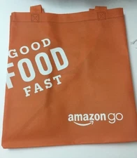 Amazon Go Shopping Tote Bag - Orange reuseable
