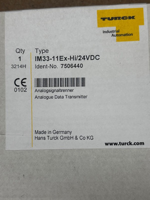 Turck IM33-11Ex-HI/24VDC New in Box