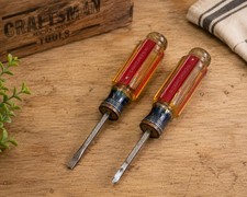 Vintage Craftsman Stubby Screwdriver Lot Flat...