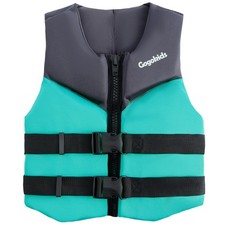 Swim Vest Youth 50-90 lbs Adjustable Straps Dark Blue Black Gogokids Lightweight