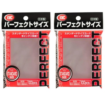 KMC 100 Pochettes Card Barrier Perfect Size Soft Sleeves 2 Pack Value Set