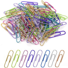 Clips para Papel 240 Unidades Tamano Mediano de Colores para Oficina y Escuela