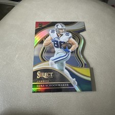 2023 Select Club Level Luke Schoonmaker Red Yellow Prizm Die Cut RC  Cowboys