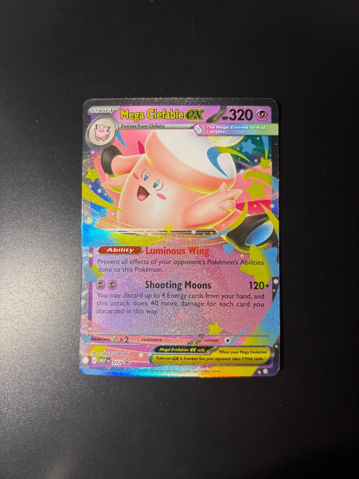 Mega Clefable ex Holo Promo ME: Mega Evolution Promo 072 NM