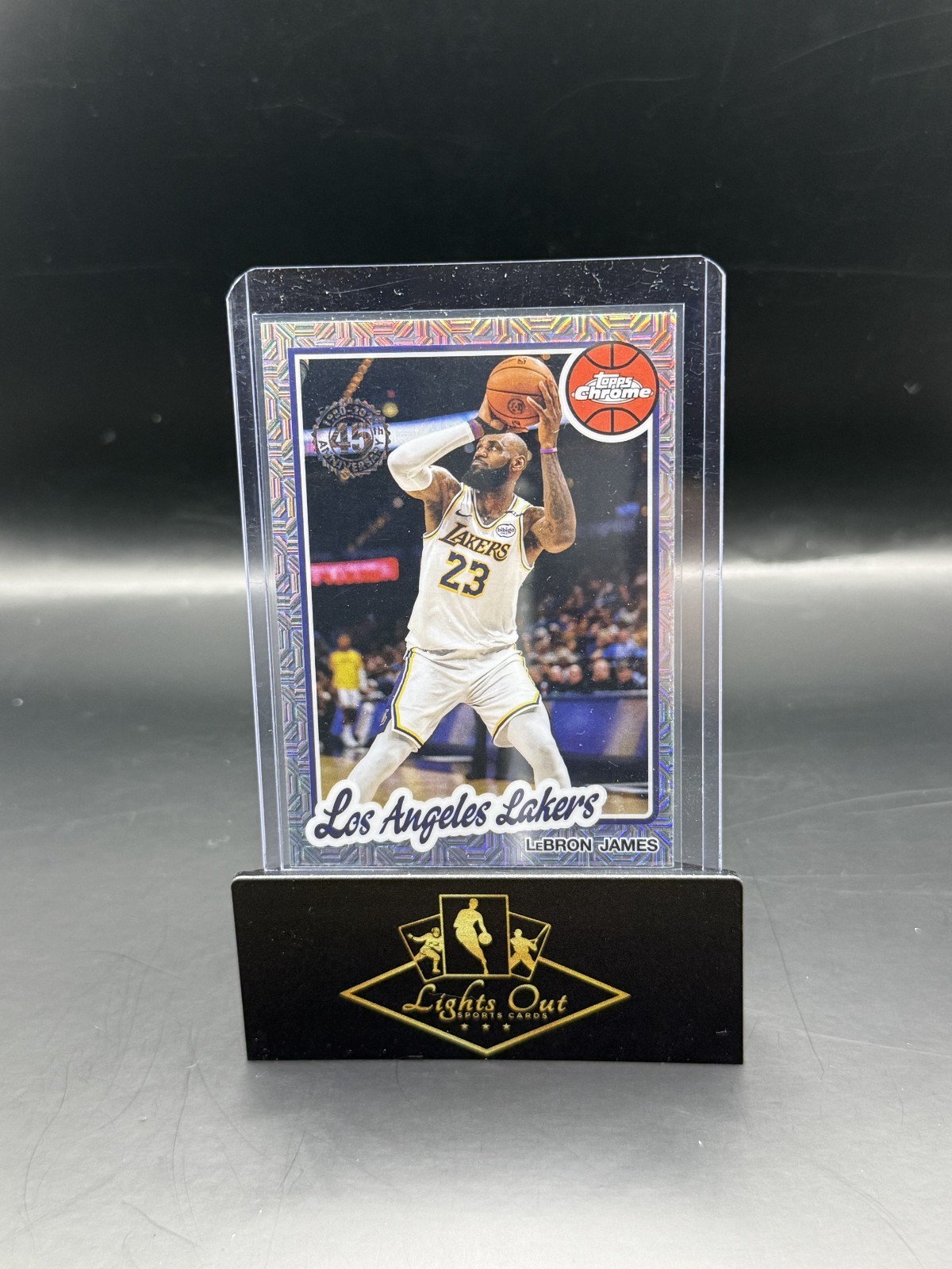 2025-26 Topps Chrome Lebron James #TC-LJ 45th Anniversary Silver Mojo Lakers