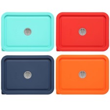 Lids for Pyrex 7210-PC 3 Cup Rectangle, Silicone Storage Cover Lid for Glass ...