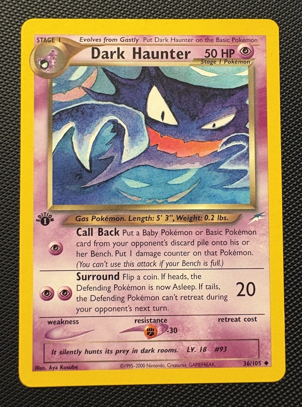 Pokemon TCG - Dark Haunter 1st Edition - Neo Destiny 36/105 English