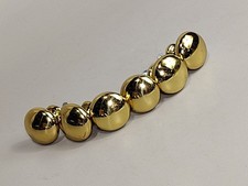 BRASS Cabinet Drawer Knob PULLS Lot of 6 Mushroom Shape w Screws Solid Brass VTG