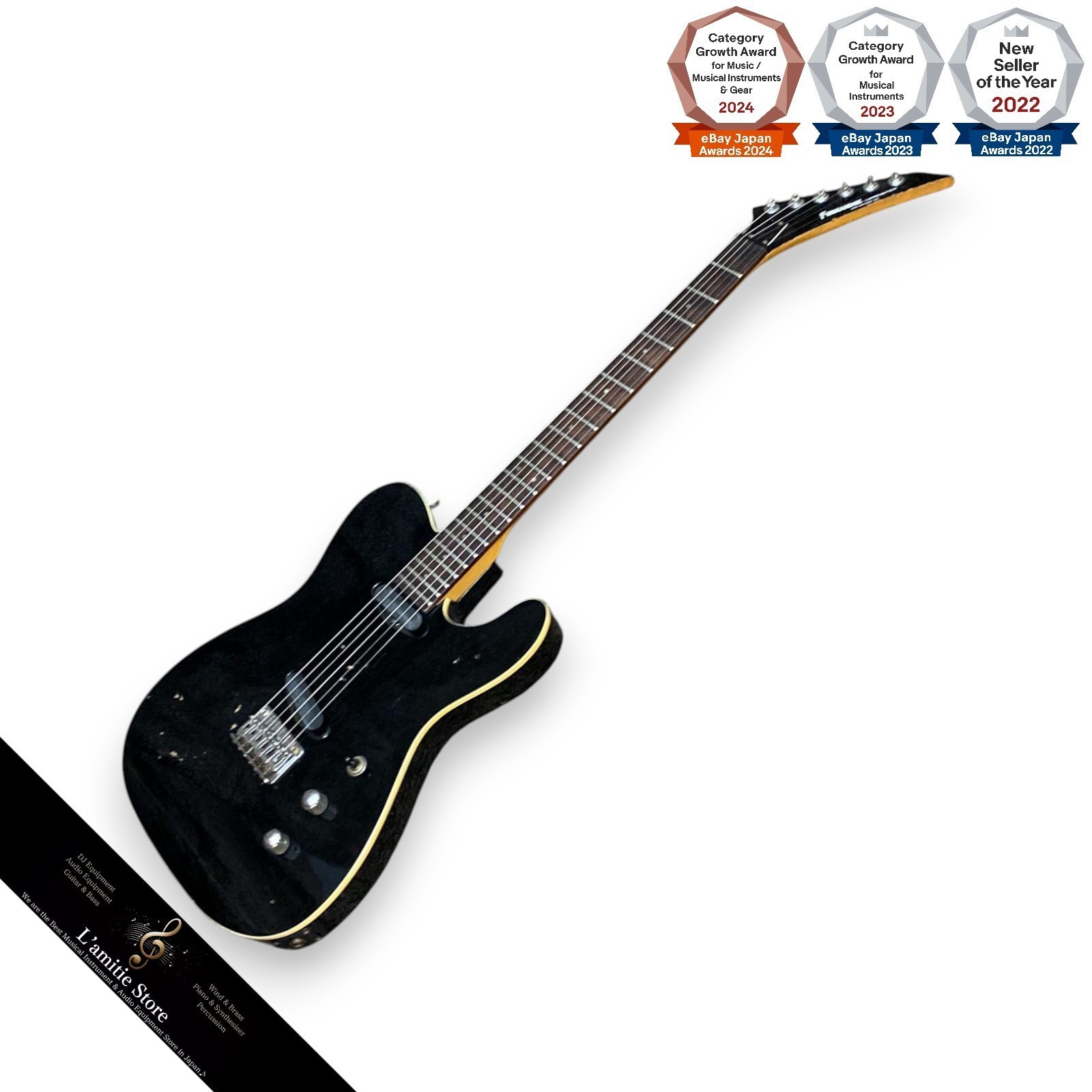 Guitare électrique Fernandes TEJ45 corps solide endommagé sans accessoires