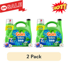 2 Pack Gain Plus Liquid Laundry Detergent Odor Defense OXI 170 fl oz 129 Loads 0.15 per gallon