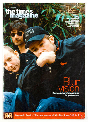 Blur Damon Albarn Matthew Perry Simon Pegg Kids THE TIMES MAGAZINE 19 APRIL 2003