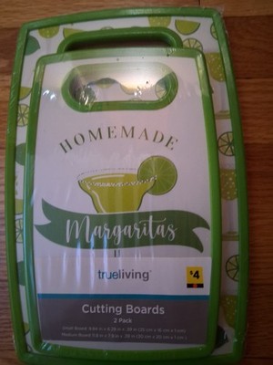 2 Cutting Boards kitchen supplies  green white