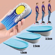 Silicone Height Increase Insoles for Men Women Elastic Heightening Increase Temp