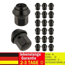 Radmuttern Muttern Schrauben M12x1,5 Passend für Ford Mondeo Alufelgen Schwarz