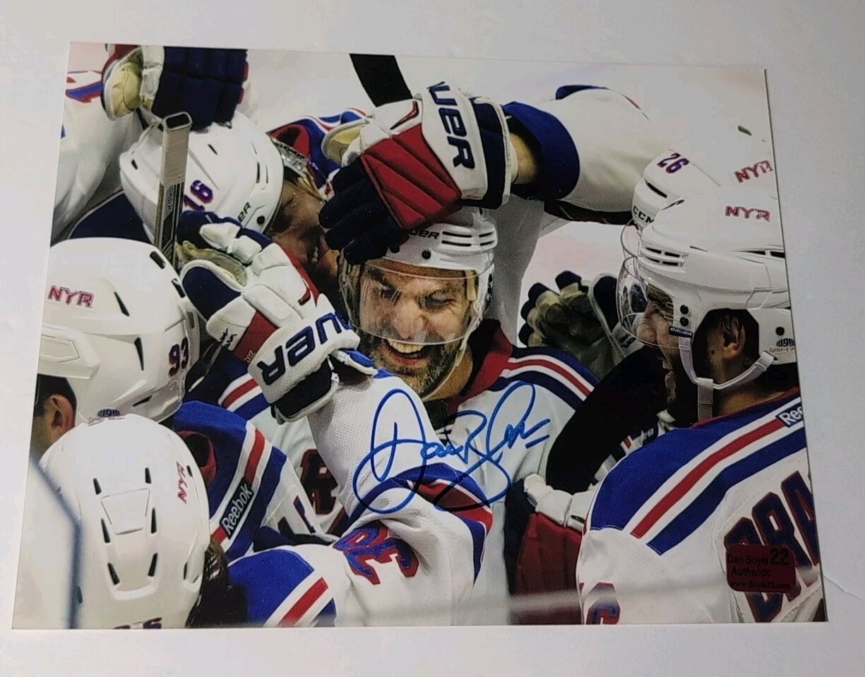 Dan Boyle 22 Auto Autograph 8x10 Hand Signed Rangers Photo