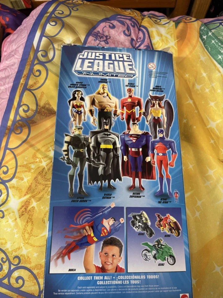 Figura sellada DC Justice League Unlimited Hawkgirl Mattel 2004 10 pulgadas nueva Foto 2 de 2