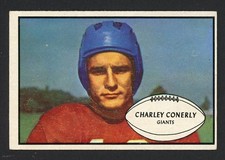 1953 Bowman CHARLIE CONERLY New York Giants #20 EX Condition (2)