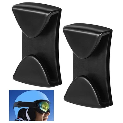 Aiorber 2 x Skihelm Goggle Clips selbstklebende Skibrillen Halterung Kunststoff