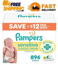 Pampers Sensitive Baby Wipes, Fragrance Free, 16 pks., 896 wipes
