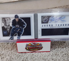 Panini Playbook 2013-14 Jacob Trouba Rookie Booklet Auto Jersey Dual #146/199