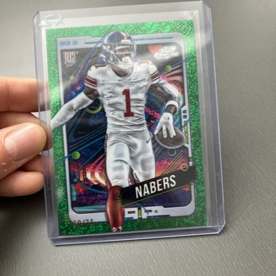 Malik Nabers RC New York Giants TOPPS Chrome  /75 Football Karte NFL Rookie 2024