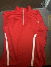 Women s Under Armour Qualifier 1/4 Zip Red Size 2XL Loose