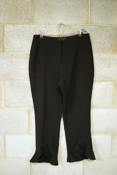 nicholas black cropped flared/cut out pants…size 12…vgc...