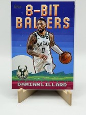 Damian Lillard 8 Bit Ballers Card Bucks NBA Star Retro Insert Collectible