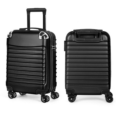 20inch Hardside Carry On Suitcase with Spinner Wheels Black Lightweight Luggage