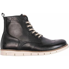 Image of Helstons Holey Motorcycle Motorbike Leather Boots Black