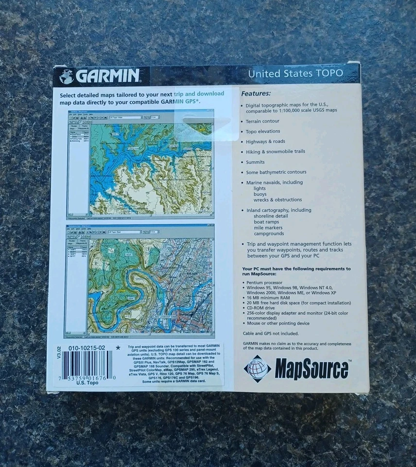 Garmin MapSource USA Topo CD-ROM Trip & Waypoint Management 010-10215-02 NEW - Image 2 of 4