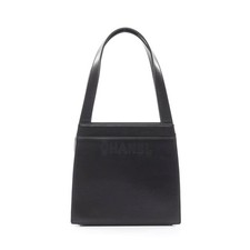 Chanel Logo Lambskin Shoulder Bag Women Black One Size