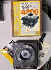 Kodak Carousel Projector 4200 w/ remote, manual, box  Transvue 140 slide tray