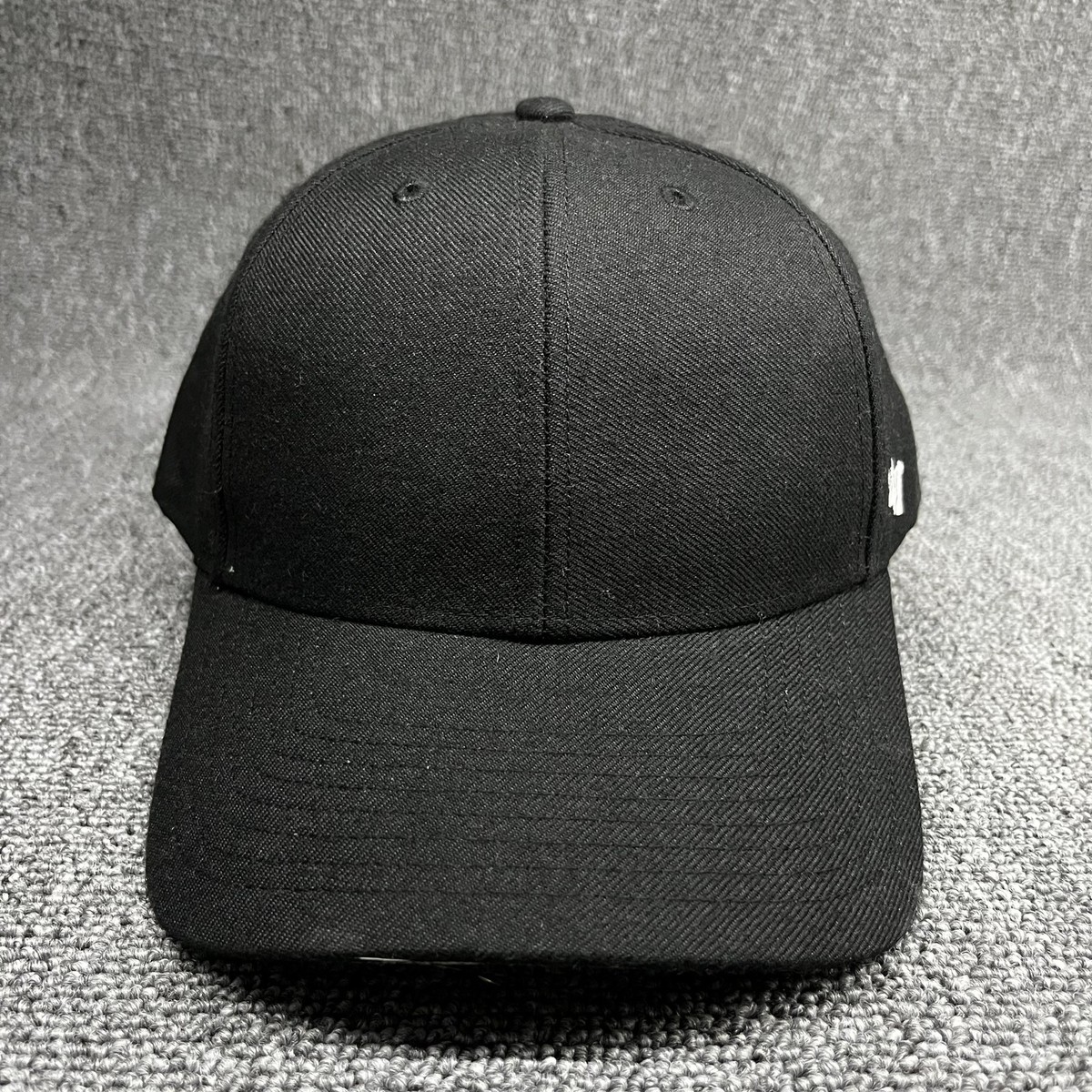 '47 Brand Blank Black MVP Structured Adjustable Hat Hook and Loop Baseball Cap
