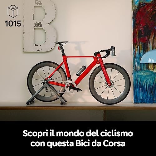 LEGO Icons Bici da Corsa - Kit Modellismo Fai da Te per Adulti - con Pneumatici foto 3