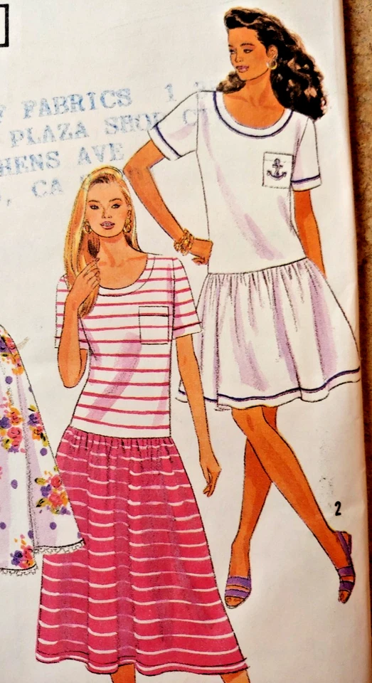 Simplicity 7162 Sewing Pattern Misses Pullover Knit DRESS Size Pt-XL Uncut Easy - Image 3 of 4