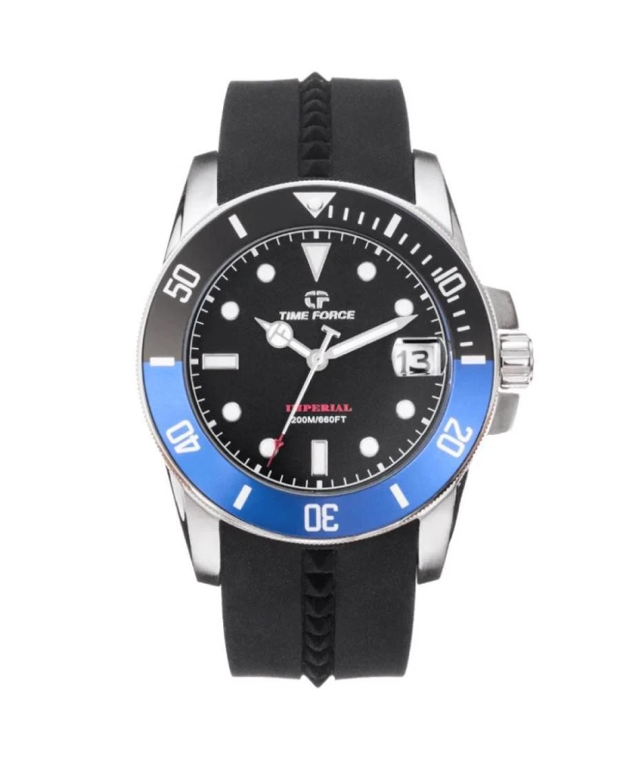 TIME FORCE Men Analog Quartz Casual Watch Classic Dress Black Dial Waterproof Ro